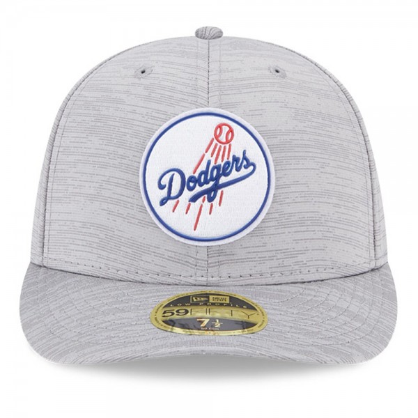 Бейсболка Los Angeles Dodgers New Era 2023 Clubhouse Low Profile 59FIFTY - Gray