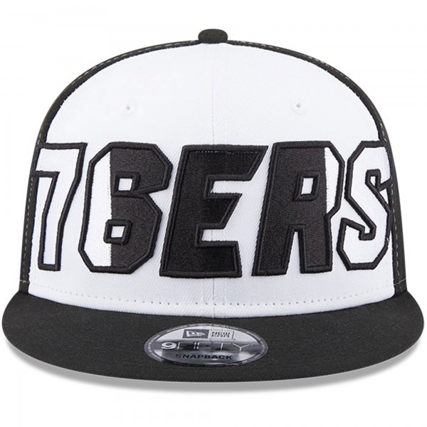 Бейсболка Philadelphia 76ers New Era Back Half 9FIFTY - White/Black