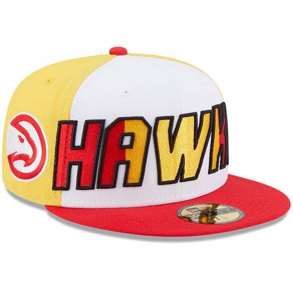 Бейсболка Atlanta Hawks New Era Back Half 9FIFTY - White/Red