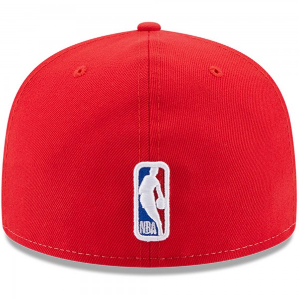 Бейсболка Atlanta Hawks New Era Back Half 9FIFTY - White/Red