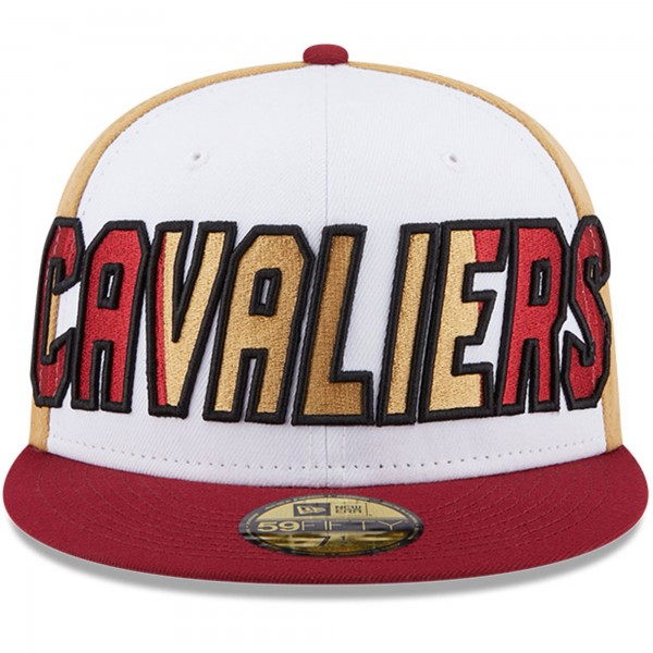 Бейсболка Cleveland Cavaliers New Era Back Half 9FIFTY - White/Wine