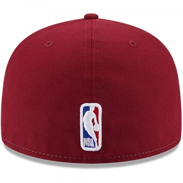 Бейсболка Cleveland Cavaliers New Era Back Half 9FIFTY - White/Wine