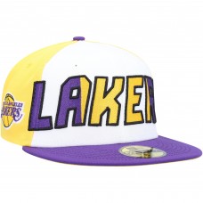 Бейсболка Los Angeles Lakers New Era Back Half 9FIFTY - White/Purple
