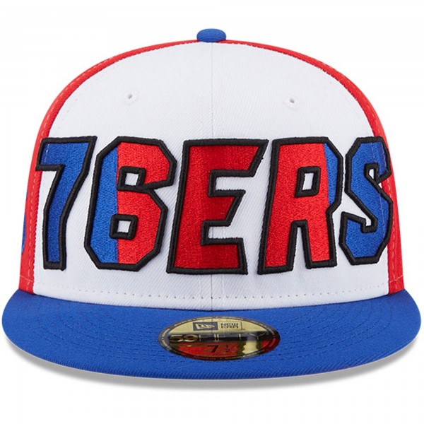 Бейсболка Philadelphia 76ers New Era Back Half 9FIFTY - White/Royal