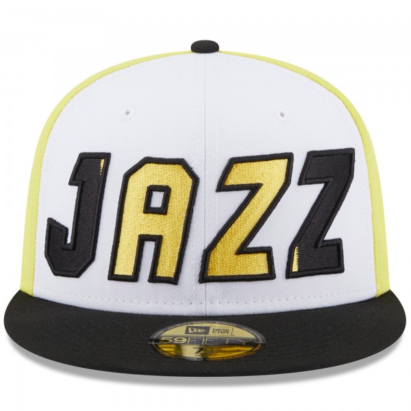 Бейсболка Utah Jazz New Era Back Half 59FIFTY - White/Black