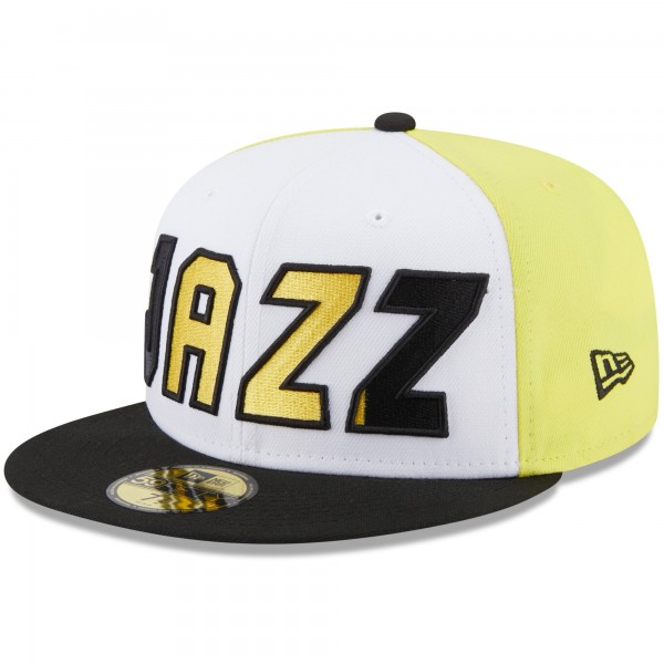 Бейсболка Utah Jazz New Era Back Half 59FIFTY - White/Black