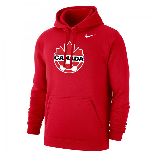 Canada Soccer Nike Club Primary Pullover Hoodie - Red