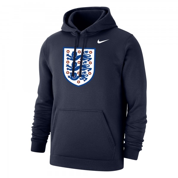 England National Team Nike Club Primary Pullover Hoodie - Navy