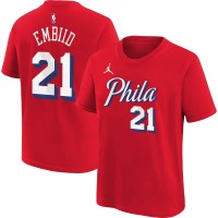 Футболка Joel Embiid Philadelphia 76ers Jordan Brand Youth Statement Edition - Red