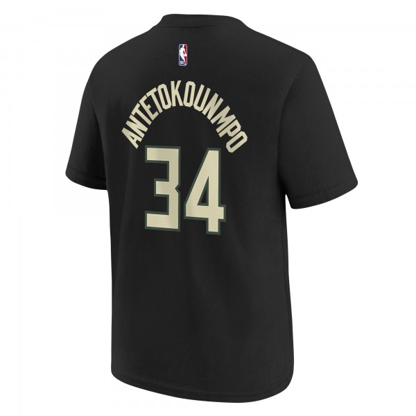 Именная футболка Giannis Antetokounmpo Milwaukee Bucks Jordan Brand Youth Statement Edition - Black
