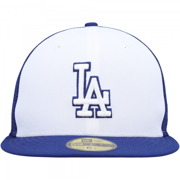 Бейсболка Los Angeles Dodgers New Era 2023 On-Field Batting Practice 59FIFTY - White/Royal
