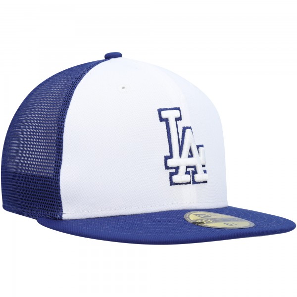 Бейсболка Los Angeles Dodgers New Era 2023 On-Field Batting Practice 59FIFTY - White/Royal