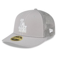 Бейсболка Los Angeles Dodgers New Era 2023 On-Field Batting Practice Low Profile 59FIFTY - Gray