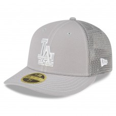 Бейсболка Los Angeles Dodgers New Era 2023 On-Field Batting Practice Low Profile 59FIFTY - Gray