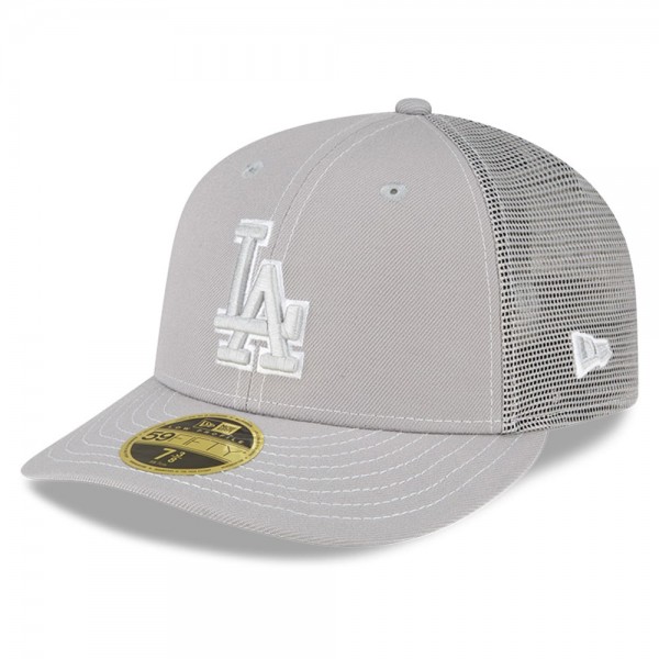 Бейсболка Los Angeles Dodgers New Era 2023 On-Field Batting Practice Low Profile 59FIFTY - Gray