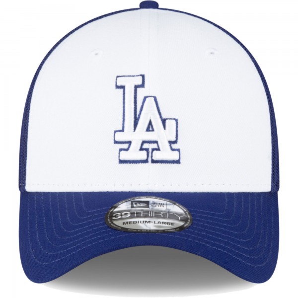 Бейсболка Los Angeles Dodgers New Era 2023 On-Field Batting Practice 39THIRTY - Royal/White