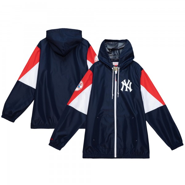 Ветровка на молнии New York Yankees Mitchell & Ness Throw It Back - Navy