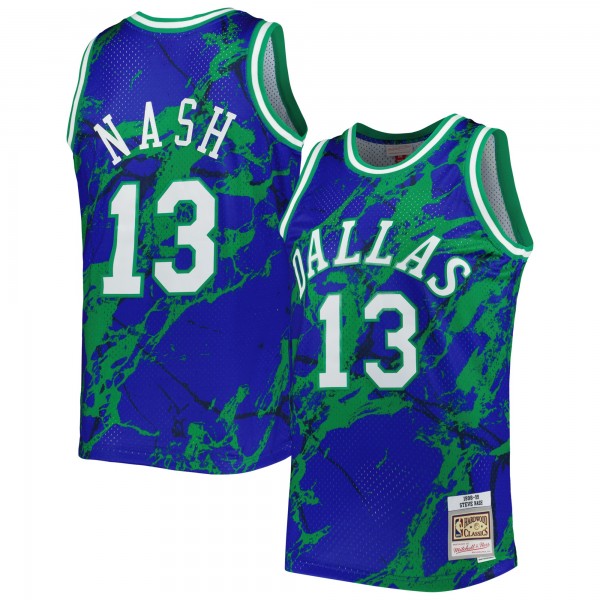 Игровая форма Steve Nash Dallas Mavericks Mitchell & Ness 1998-99 Hardwood Classics Marble Swingman - Blue