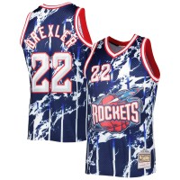 Игровая форма  Clyde Drexler Houston Rockets Mitchell & Ness 1996-97 Hardwood Classics Marble Swingman - Navy