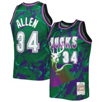 Игровая форма  Ray Allen Milwaukee Bucks Mitchell & Ness 1996-97 Hardwood Classics Marble Swingman - Green