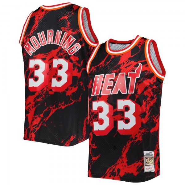Игровая форма  Alonzo Mourning Miami Heat Mitchell & Ness 1996-97 Hardwood Classics Marble Swingman - Black