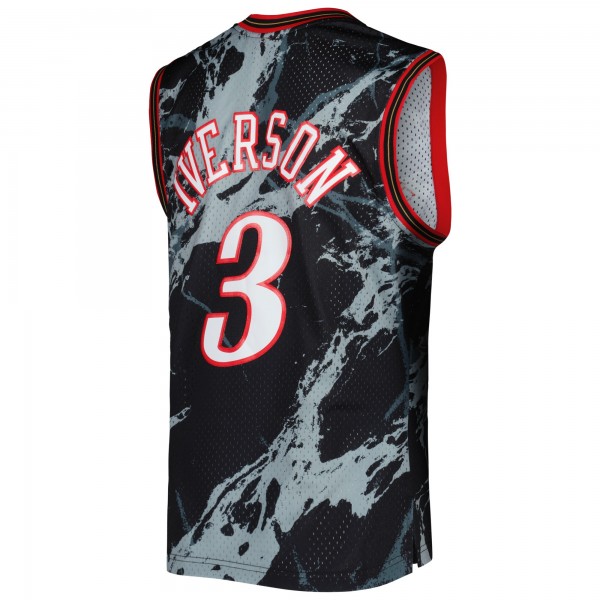 Игровая форма  Allen Iverson Philadelphia 76ers Mitchell & Ness 2000-01 Hardwood Classics Marble Swingman - Black