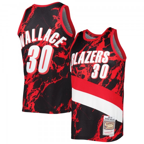 Игровая форма  Rasheed Wallace Portland Trail Blazers Mitchell & Ness 1999/00 Hardwood Classics Marble Swingman - Black