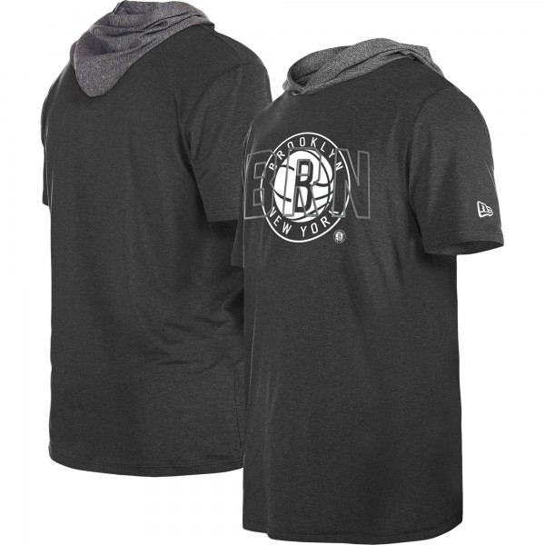 Футболка с капюшоном Brooklyn Nets New Era Black Active