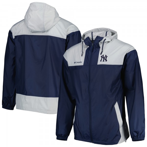 Ветровка на молнии New York Yankees Columbia Omni-Shade Flash Forward Challenger - Navy/Gray