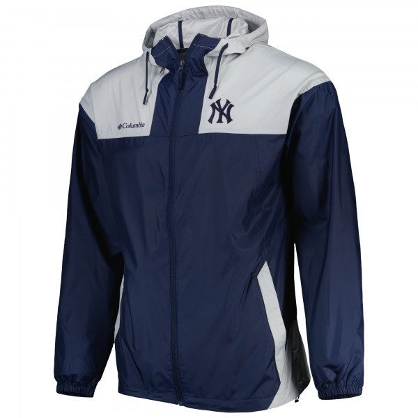 Ветровка на молнии New York Yankees Columbia Omni-Shade Flash Forward Challenger - Navy/Gray