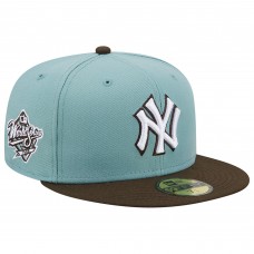 Бейсболка New York Yankees New Era  1999 World Series Beach Kiss 59FIFTY - Light Blue/Brown