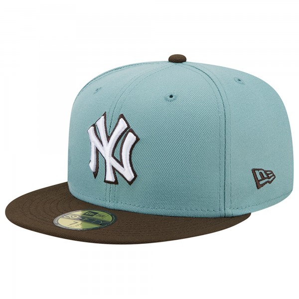 Бейсболка New York Yankees New Era  1999 World Series Beach Kiss 59FIFTY - Light Blue/Brown