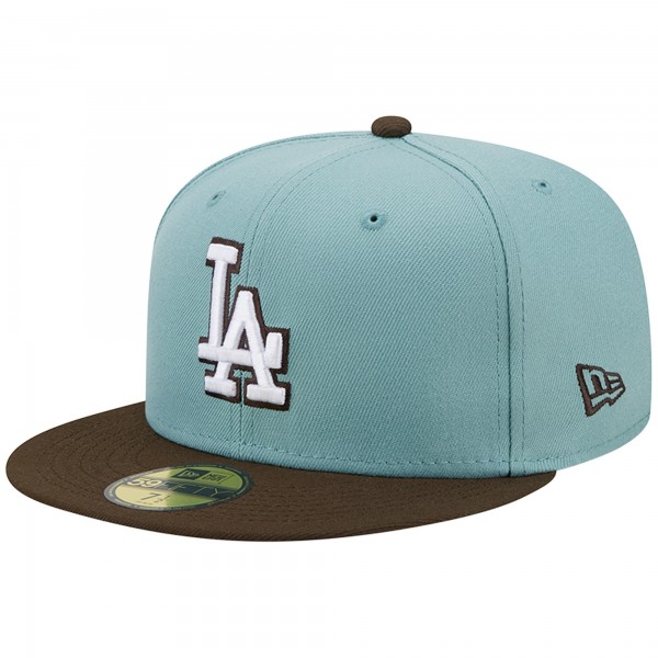 Бейсболка Los Angeles Dodgers New Era  1988 World Series Beach Kiss 59FIFTY - Light Blue/Brown