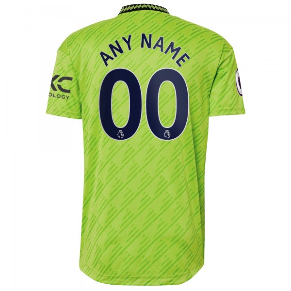 Игровая форма  Manchester United adidas 2022/23 Third Authentic Custom - Neon Green
