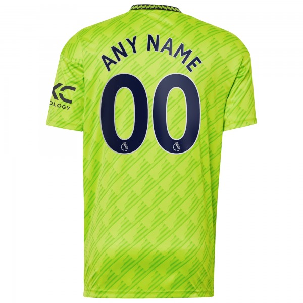 Игровая форма  Manchester United adidas 2022/23 Third Replica Custom - Neon Green