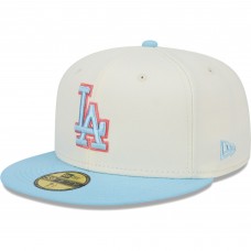 Бейсболка Los Angeles Dodgers New Era Spring Color Two-Tone 59FIFTY - Cream/Light Blue