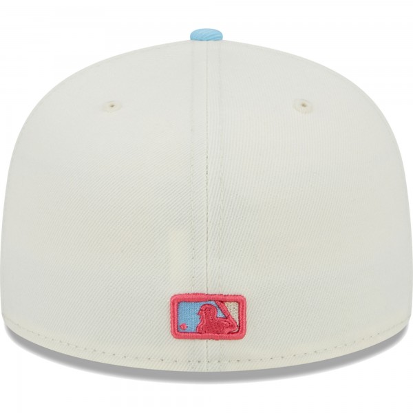 Бейсболка Los Angeles Dodgers New Era Spring Color Two-Tone 59FIFTY - Cream/Light Blue