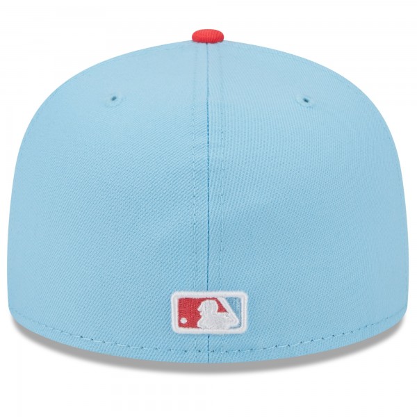 Бейсболка Los Angeles Dodgers New Era Spring Color Two-Tone 59FIFTY - Light Blue/Red