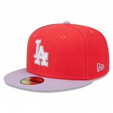 Бейсболка Los Angeles Dodgers New Era Spring Color Two-Tone 59FIFTY - Red/Lavender