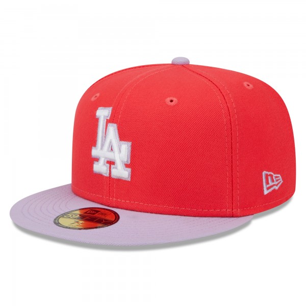 Бейсболка Los Angeles Dodgers New Era Spring Color Two-Tone 59FIFTY - Red/Lavender