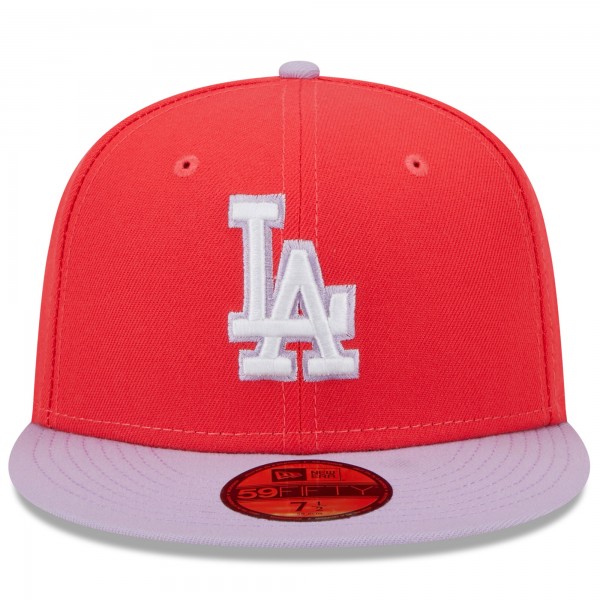 Бейсболка Los Angeles Dodgers New Era Spring Color Two-Tone 59FIFTY - Red/Lavender