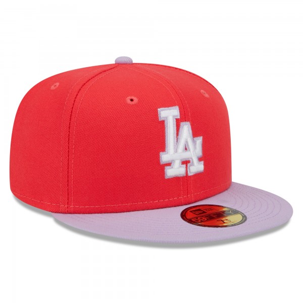 Бейсболка Los Angeles Dodgers New Era Spring Color Two-Tone 59FIFTY - Red/Lavender