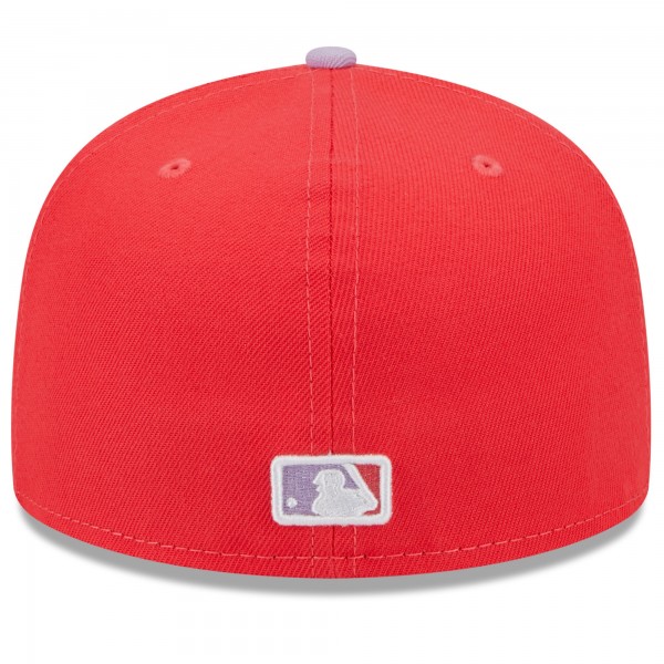 Бейсболка Los Angeles Dodgers New Era Spring Color Two-Tone 59FIFTY - Red/Lavender