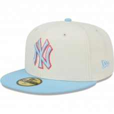 Бейсболка New York Yankees New Era Spring Color Two-Tone 59FIFTY - White/Light Blue