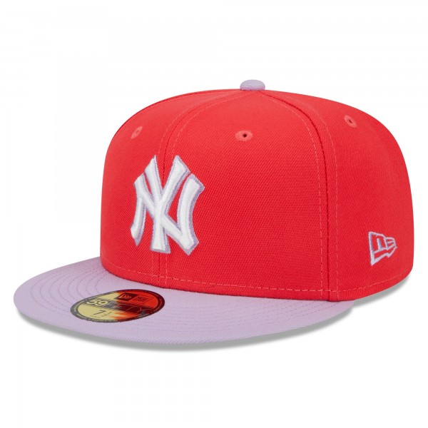 Бейсболка New York Yankees New Era Spring Color Two-Tone 59FIFTY - Red/Lavender