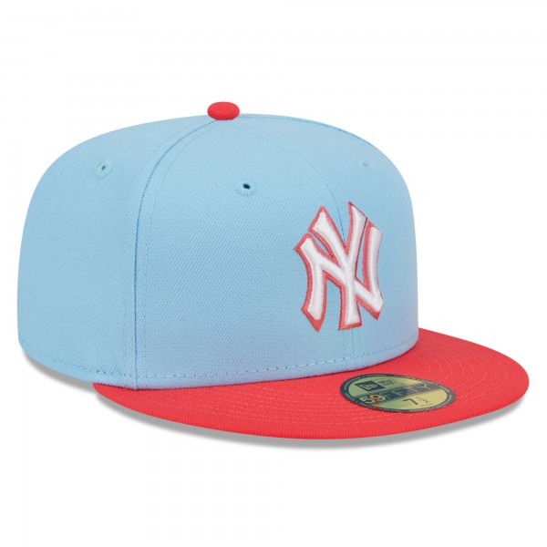 Бейсболка New York Yankees New Era Spring Color Two-Tone 59FIFTY - Light Blue/Red