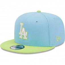 Бейсболка Los Angeles Dodgers New Era Spring Basic Two-Tone 9FIFTY - Light Blue/Neon Green
