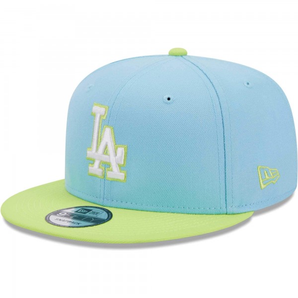 Бейсболка Los Angeles Dodgers New Era Spring Basic Two-Tone 9FIFTY - Light Blue/Neon Green