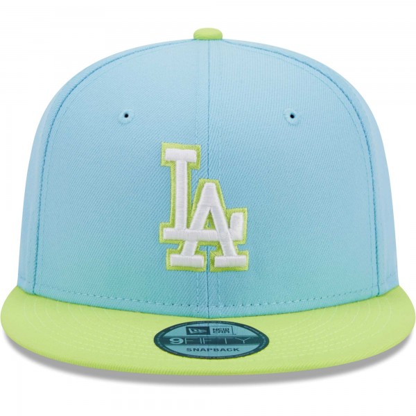 Бейсболка Los Angeles Dodgers New Era Spring Basic Two-Tone 9FIFTY - Light Blue/Neon Green