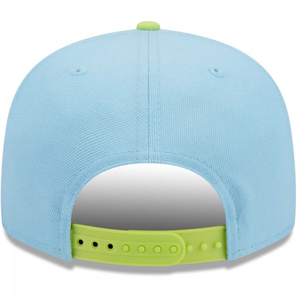 Бейсболка Los Angeles Dodgers New Era Spring Basic Two-Tone 9FIFTY - Light Blue/Neon Green